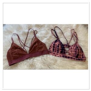 Victoria's Secret Pink Wire Free Bralette Bundle Mauve Pink Size Large